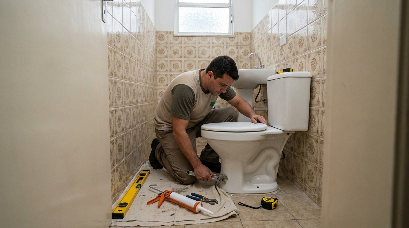 Instalação de vaso sanitário em Maringá‑PR
